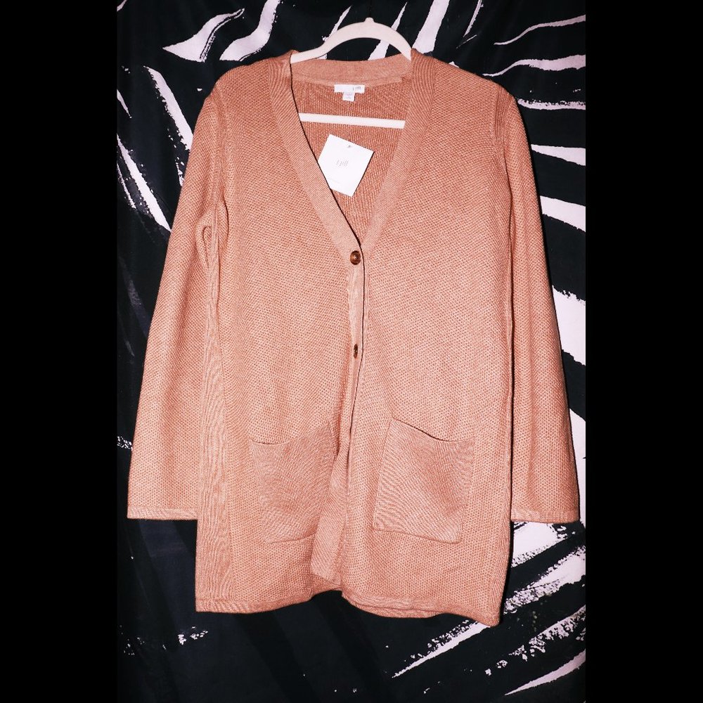 J. JILL BROWN WOVEN CARDIGAN sz 2P